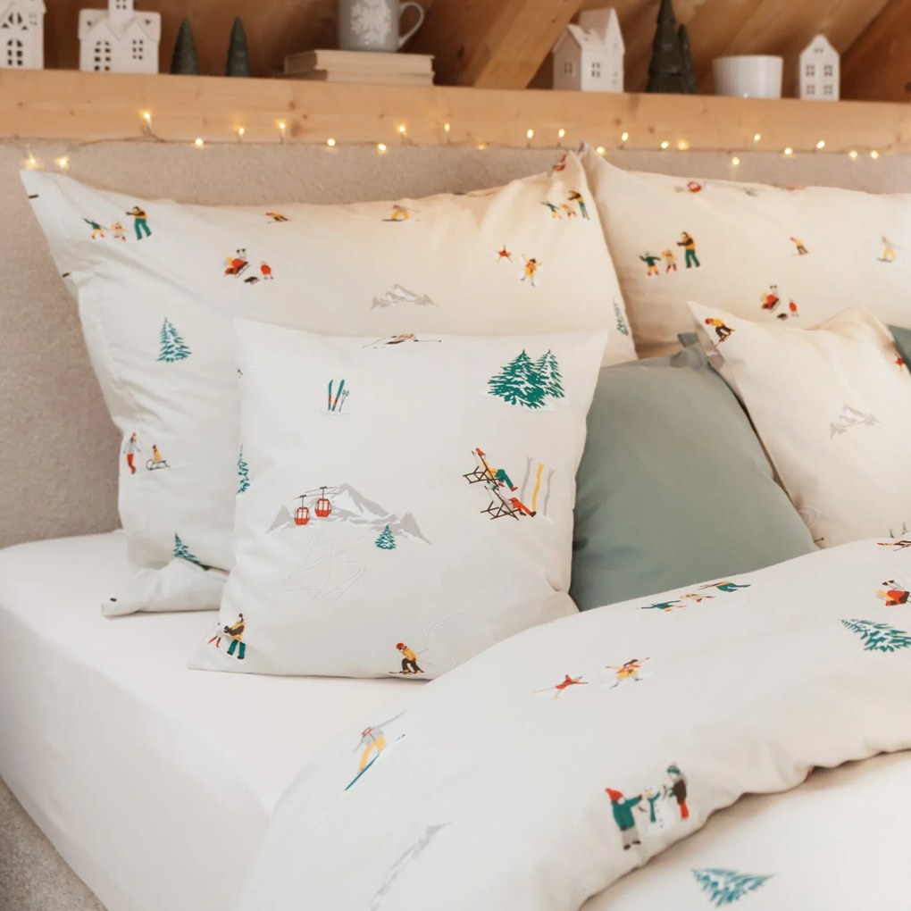 Goldea pamut ágyneműhuzat - téli örömök 140 x 200 és 70 x 90 cm