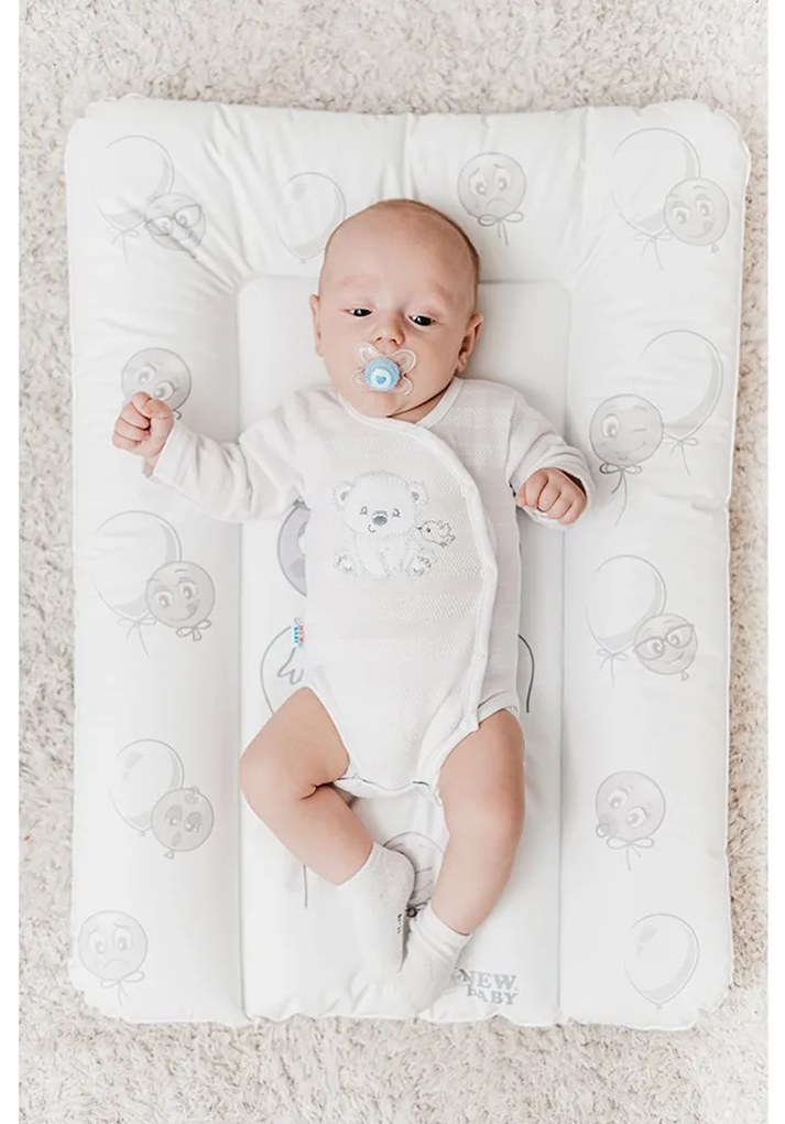 Pelenkázó lap puha New Baby Emotions fehér 85x70 cm