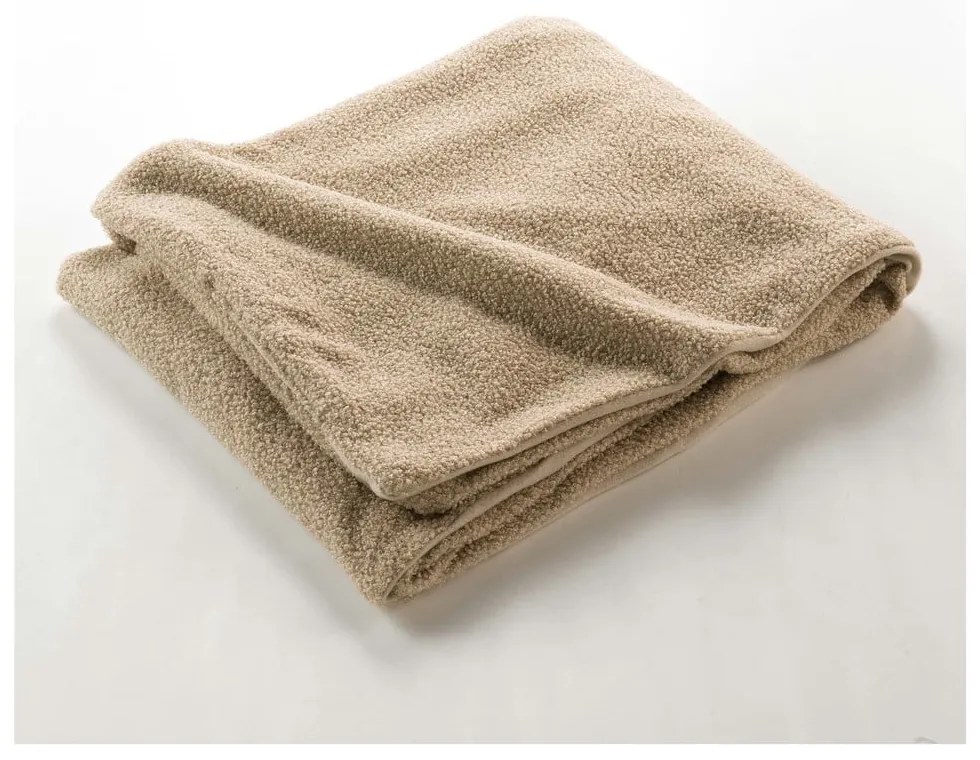 Bézs fleece takaró 125x150 cm Curly Wooly – douceur d'intérieur