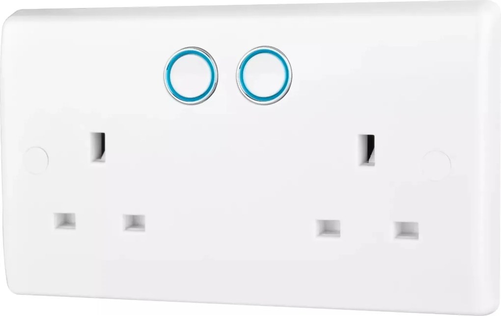 Bg Electrical Intelligens Dupla aljzat 13A Fehér Alexa