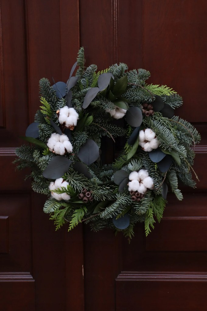 Karácsonyi Koszorú Nemes Jelenfából, 60 cm-es koszorú, Karácsony