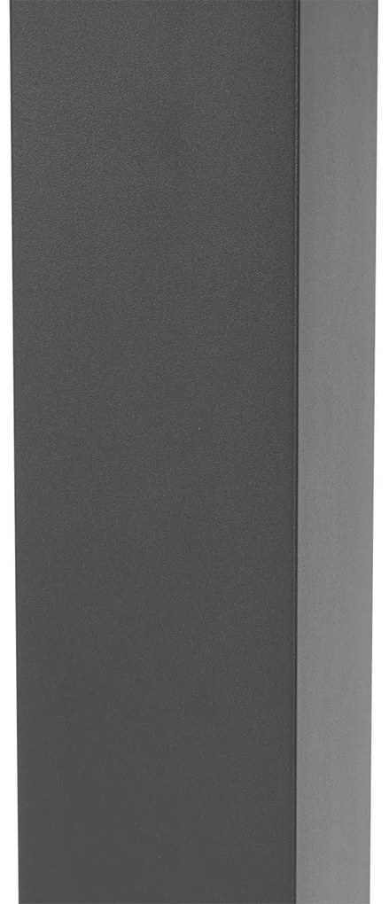 Modern kültéri állólámpa sötétszürke füst színűvel 80 cm - Malios