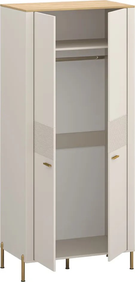 Szekrény, kasmír/kő tölgy, RUNOL 2D