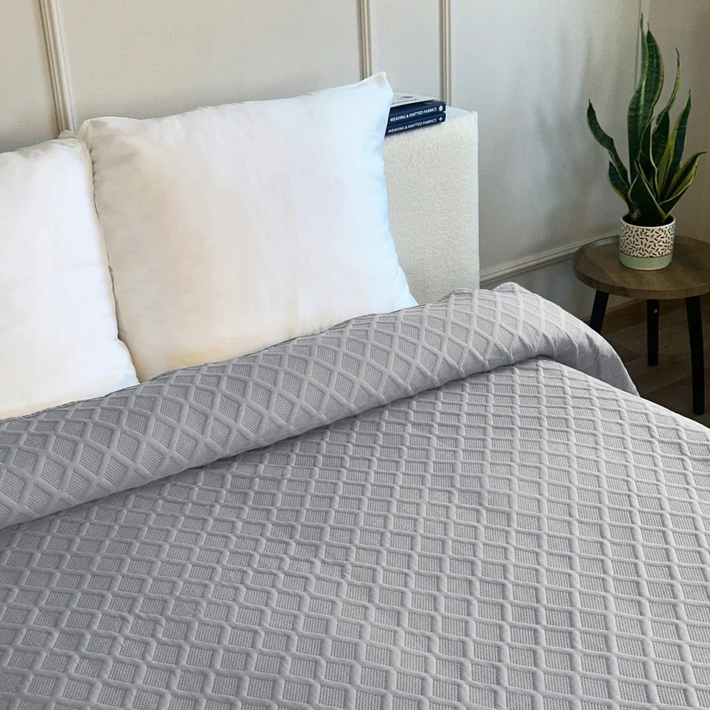 Ágytakaró Parla 3D Kapa Pléd Szürke 220x240 cm