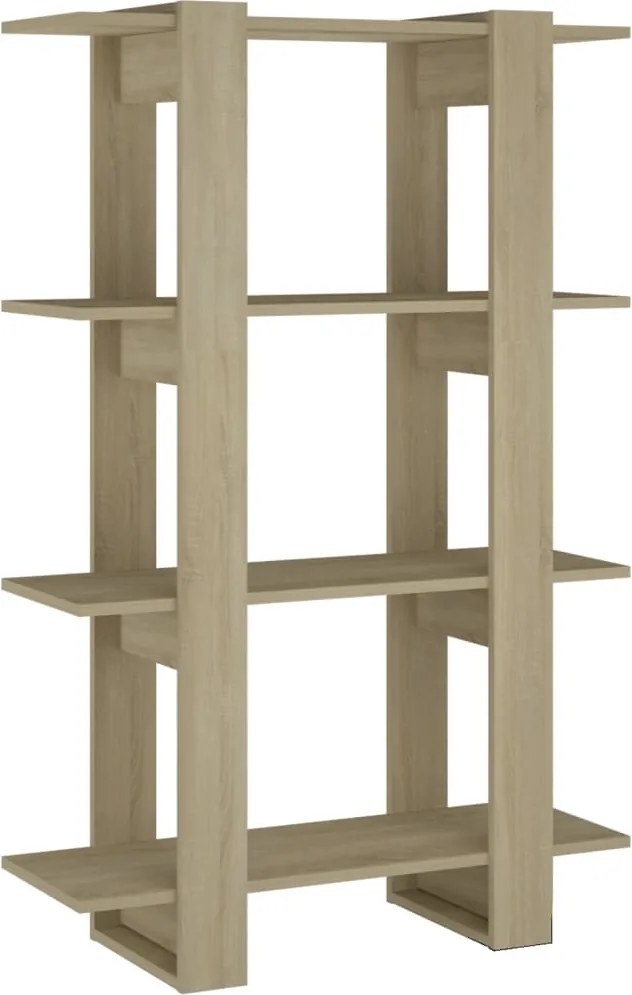 vidaXL sonoma tölgy színű könyvszekrény/térelválasztó 80x30x123,5 cm