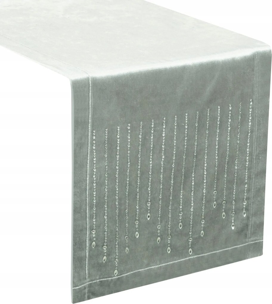 Royal futófelület 3 35x220 cm ezüst kristályok dekoratív abrosz asztalra padra