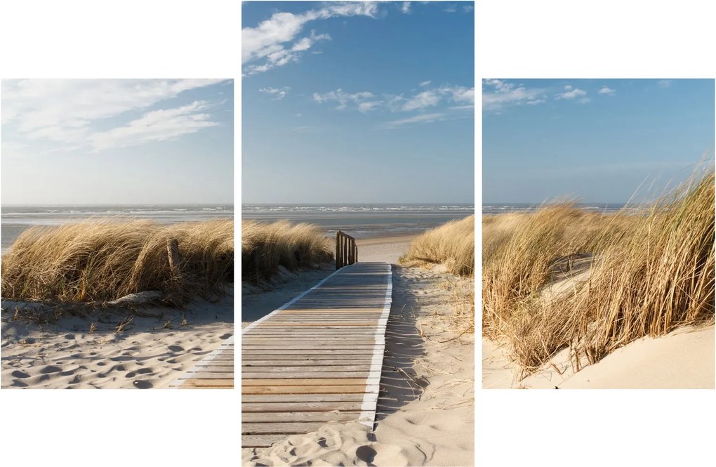 Kép - Homokos strand Langeoog szigetén, Németországban (90x60 cm)