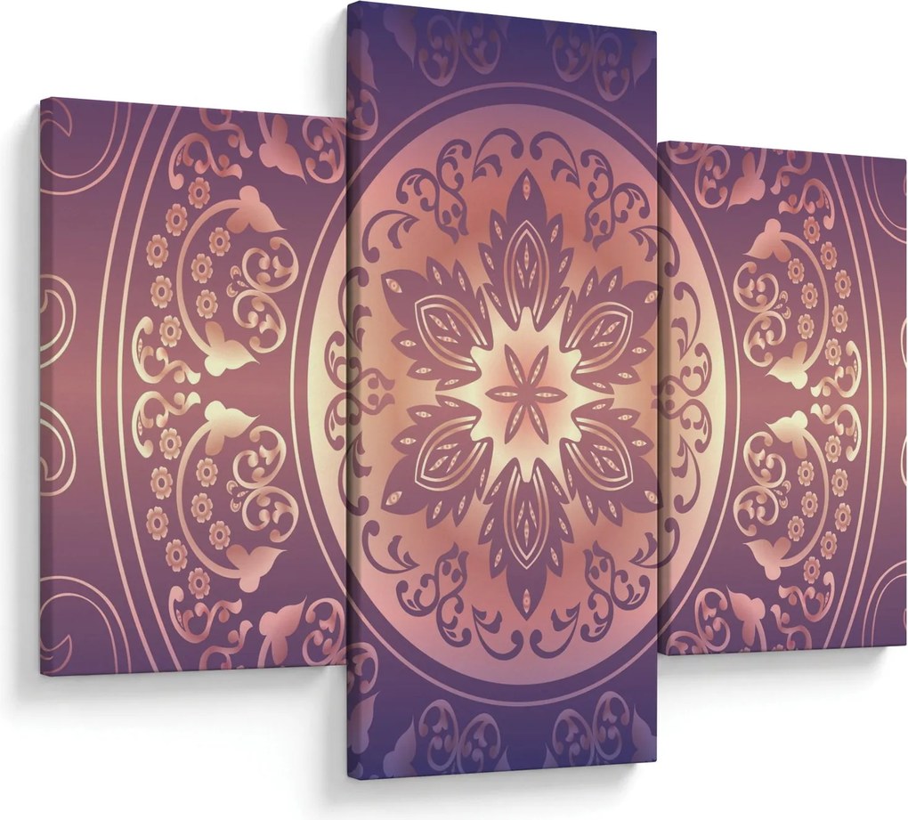 Kép - Mandala lila színátmeneten (90x60 cm)