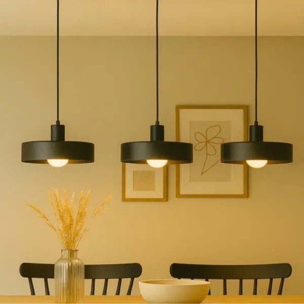 Kábellel függesztett ARCANE csillár 3xE27/60W/230V fekete