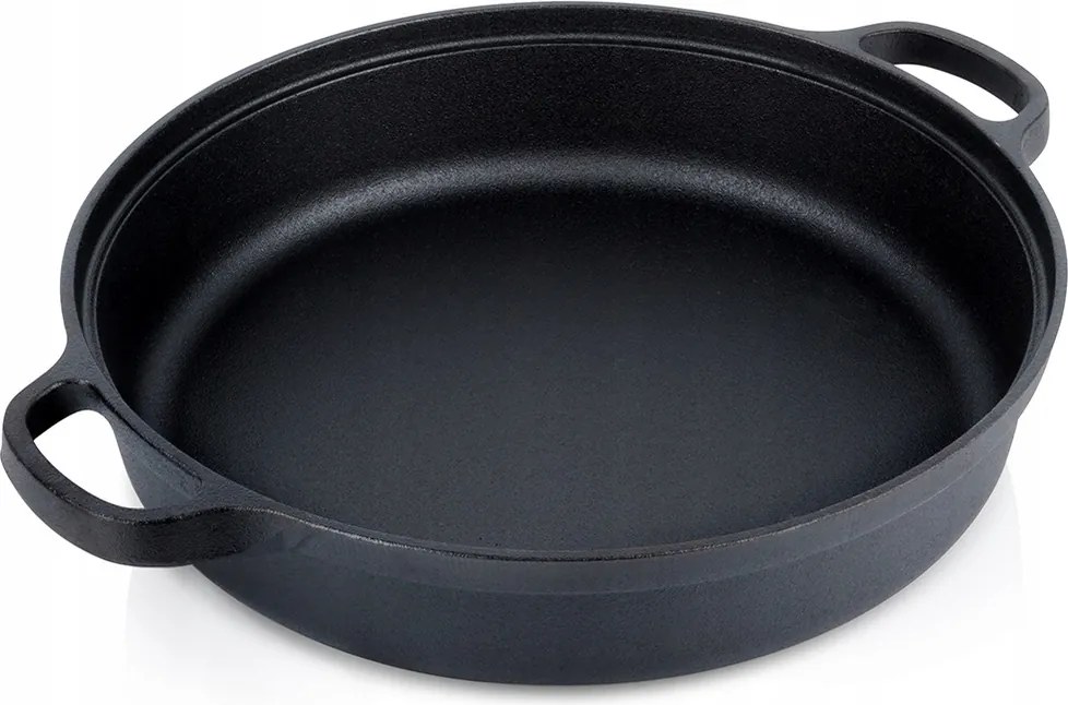 Öntöttvas Serpenyő Mély Wok Hús Sütéshez Indukciós Gáz Sütő