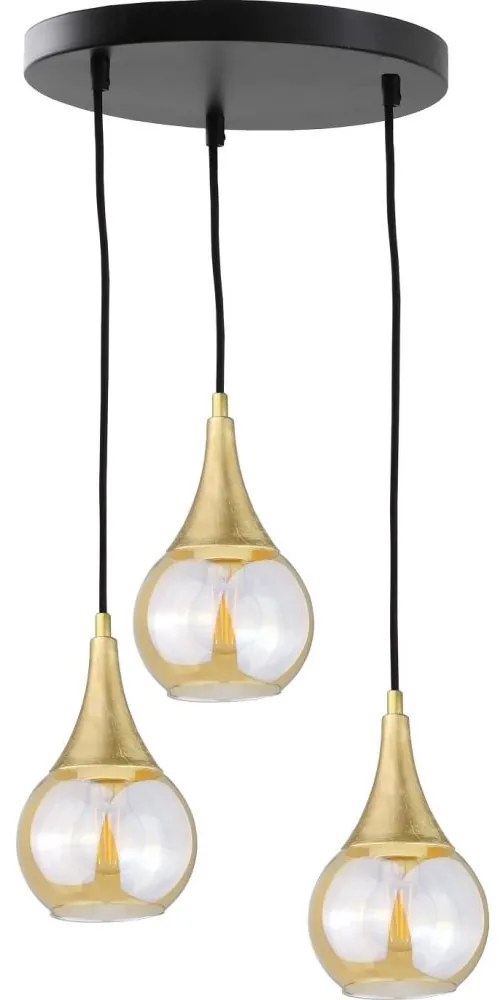 Keter Lighting Csillár zsinóron LACRIMA HONEY 3xE27/60W/230V á. 30 cm KE0061