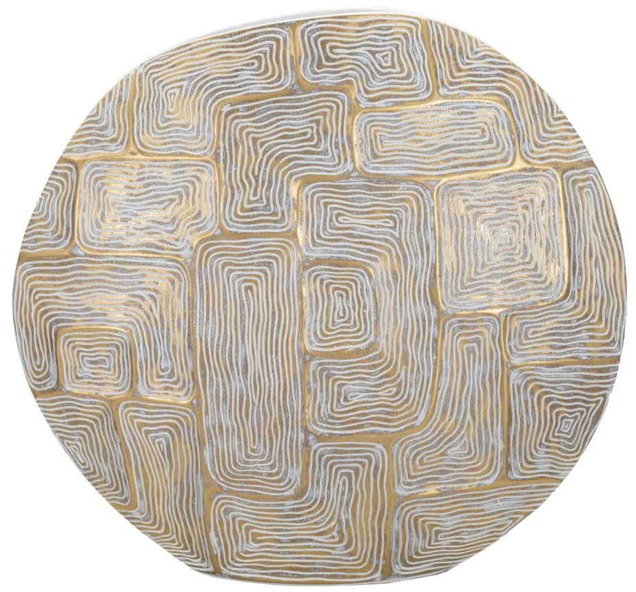 Asztali kerek lapos váza modern mintával 48x13x44,5cm