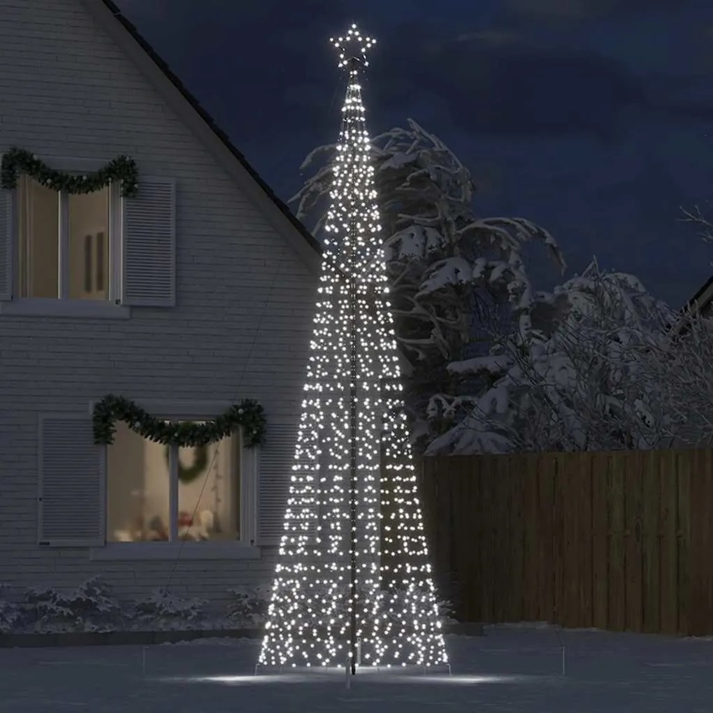 hideg fehér LED karácsonyfa tüskékkel 1534 LED 500 cm