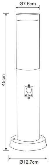 Globo 3158AS - Kültéri érzékelős lámpa BOSTON 1xE27/60W/230V