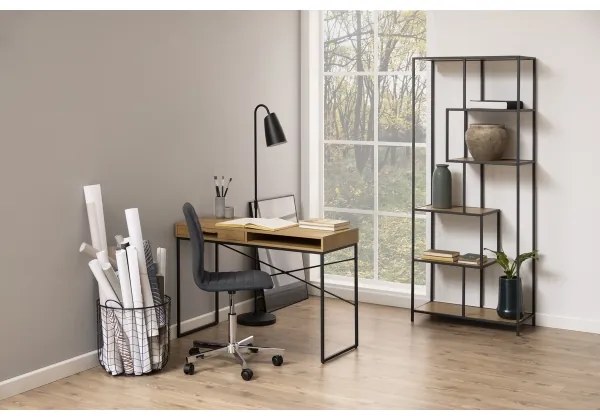 SARON íróasztal tölgy/fekete