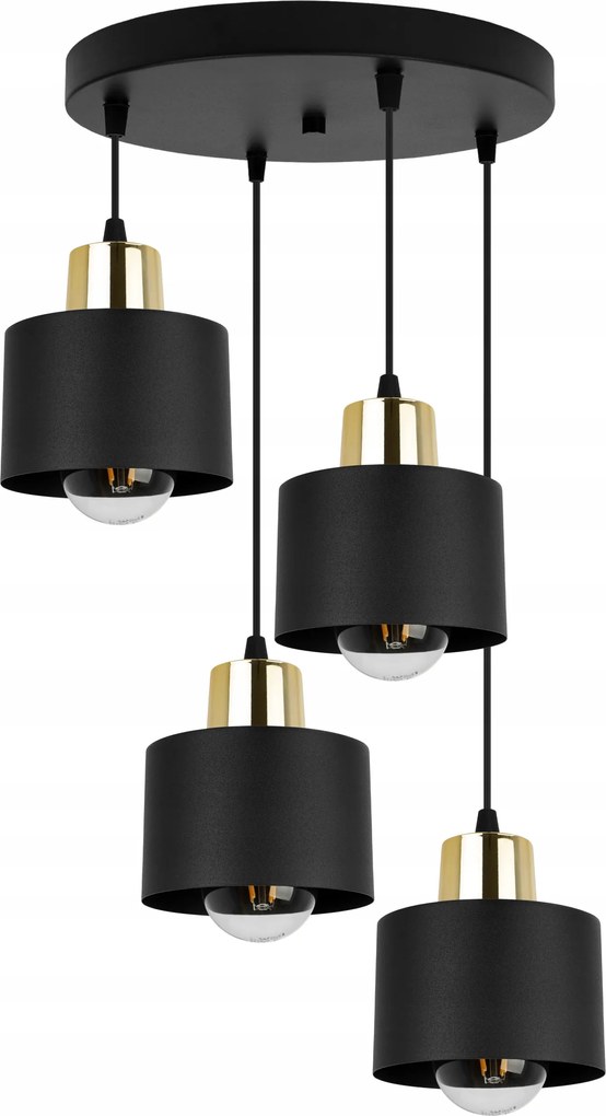 Függeszték Lámpa Mennyezeti Csillár Fekete Plafon Lámpabúra Loft Asztal Fölé Sziget