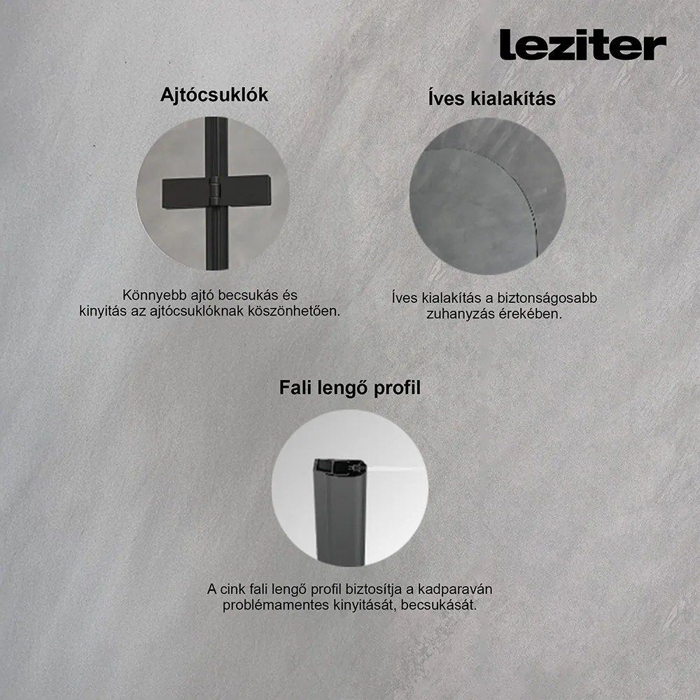 Alor kádparaván 120x140 cm Black