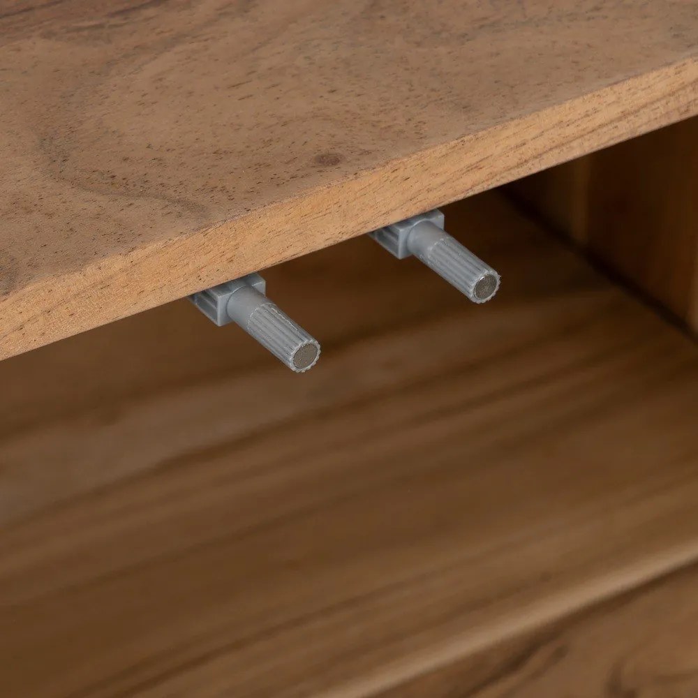 Natúr színű akácfa tálalószekrény 180x80x40 cm Creel – Ixia