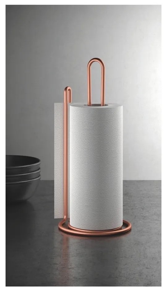 Rézszínű konyhai papírtörlő tartó - Metaltex
