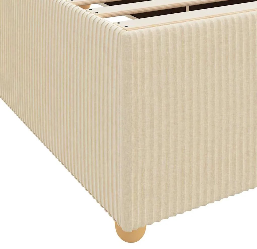 Ágykeret matraccal matracmal Krém 120 x 190 cm szövet