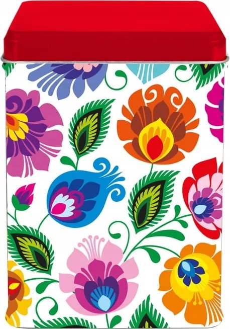 Népi Teásdoboz Vadász Mintás Fehér