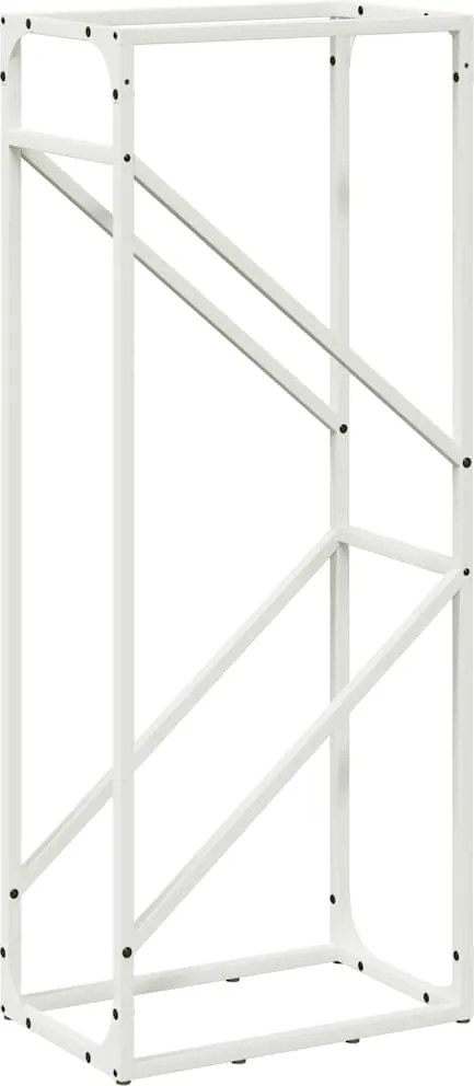 vidaXL fehér hidegen hengerelt acél tűzifatároló 40x25x100 cm