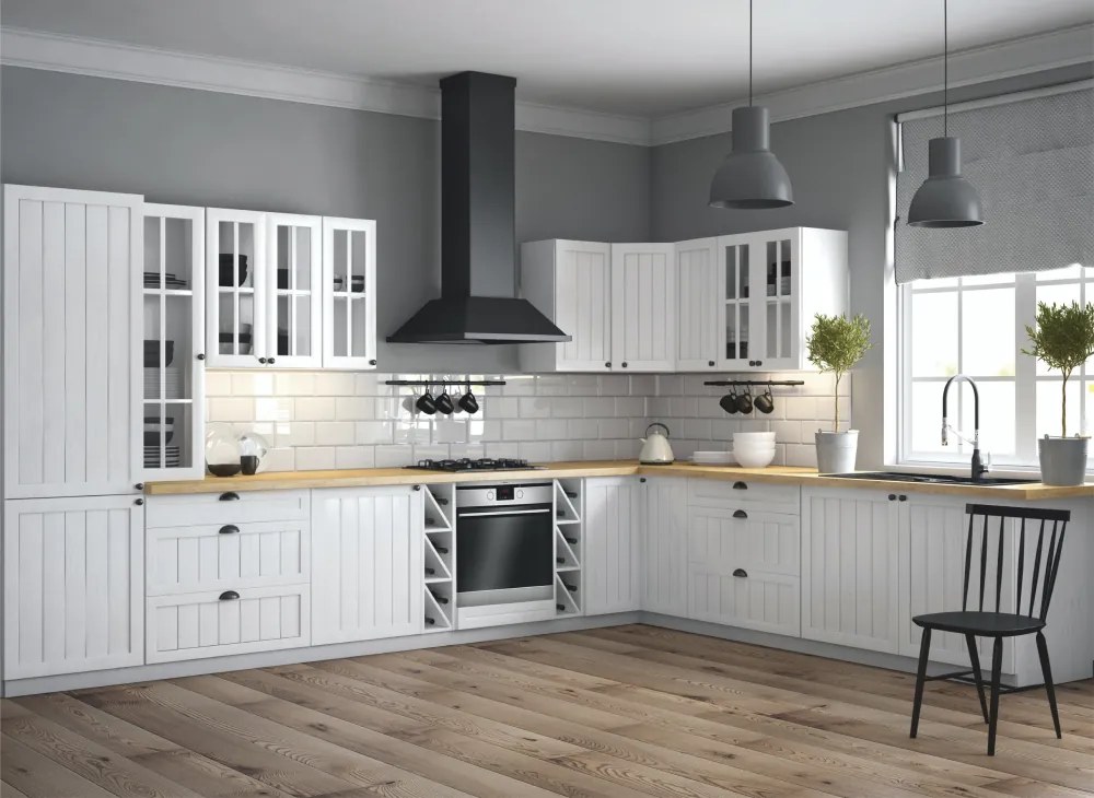 Hűtőgép szekrény, fehér/sosna andersen, jobbos, PROVANCE D60R