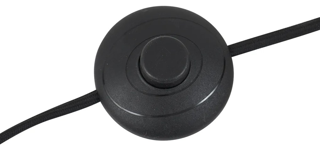 Retro állólámpa fekete, zöld üveggel - Denise