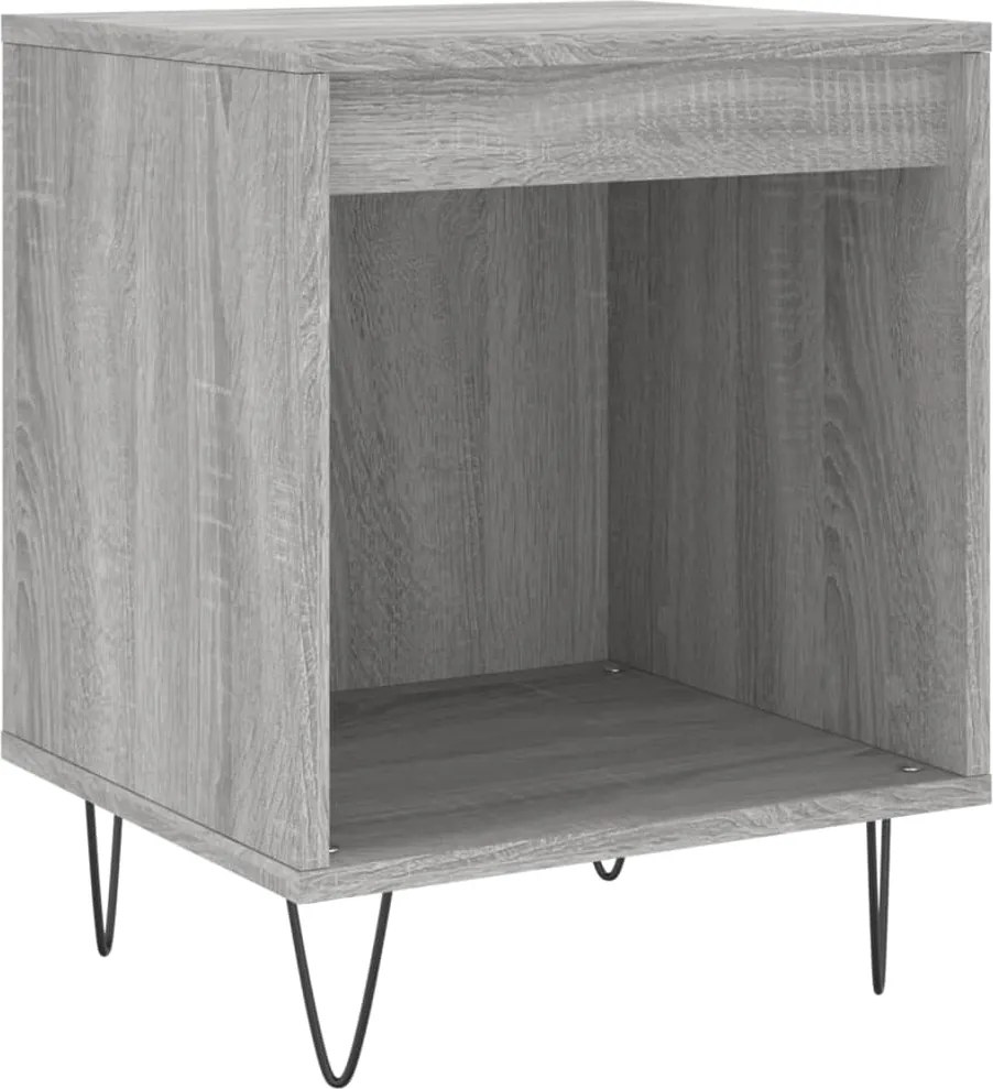 vidaXL szürke sonoma színű szerelt fa éjjeliszekrény 40 x 35 x 50 cm