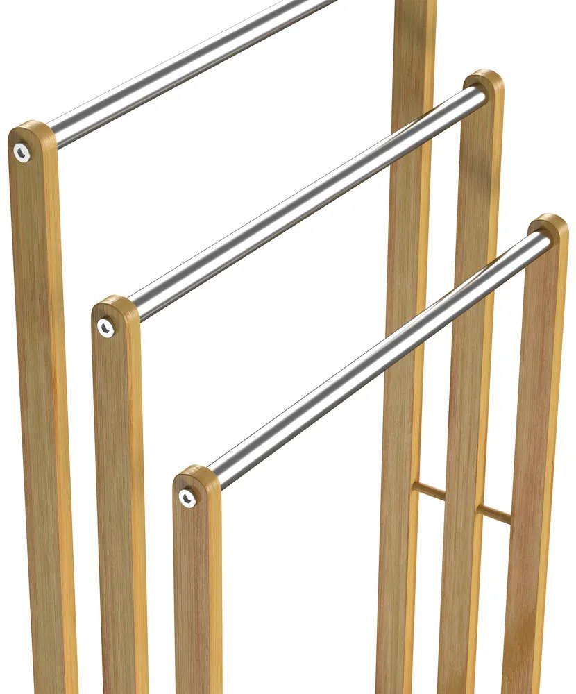 Casaria® Bambusz törölközőtartó