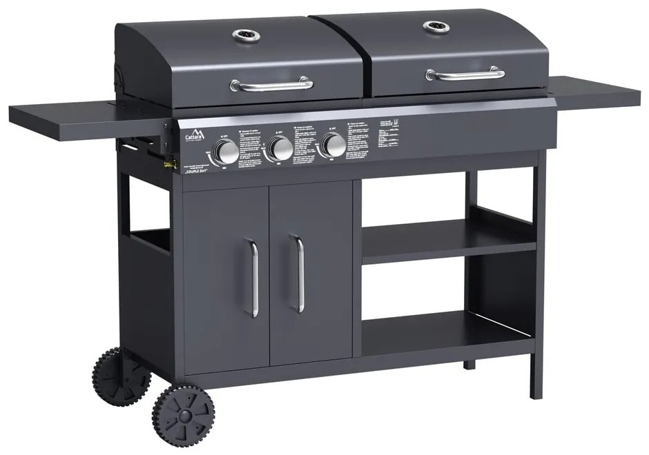 Gáz-faszenes grillsütő Couple - Cattara