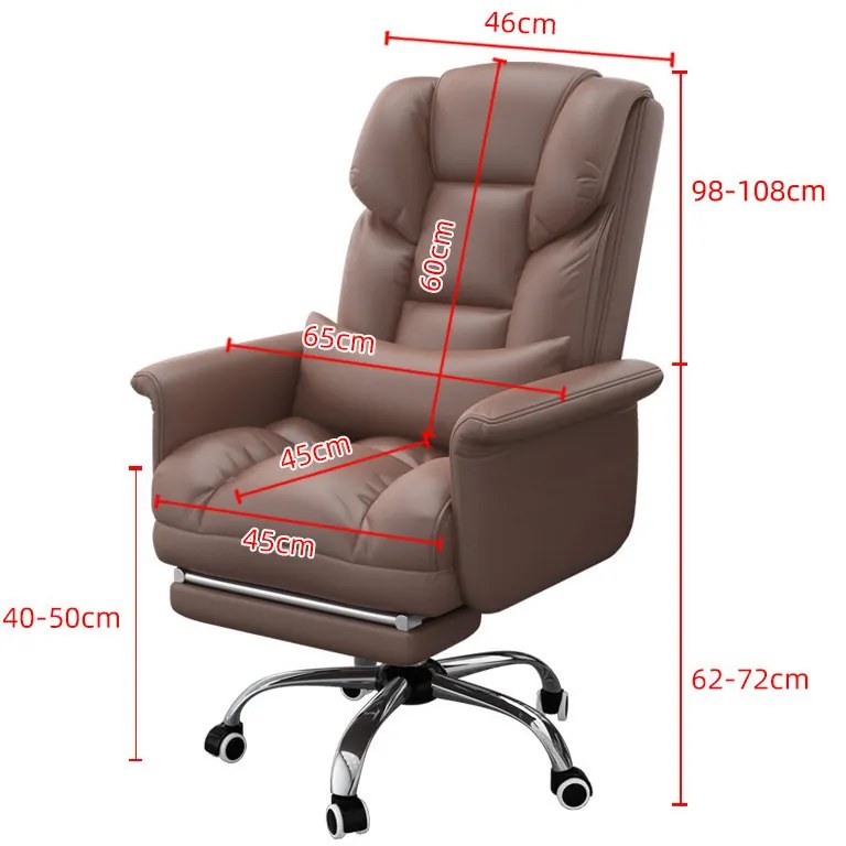 Luxor főnöki szék lábtartóval barna MZS-103