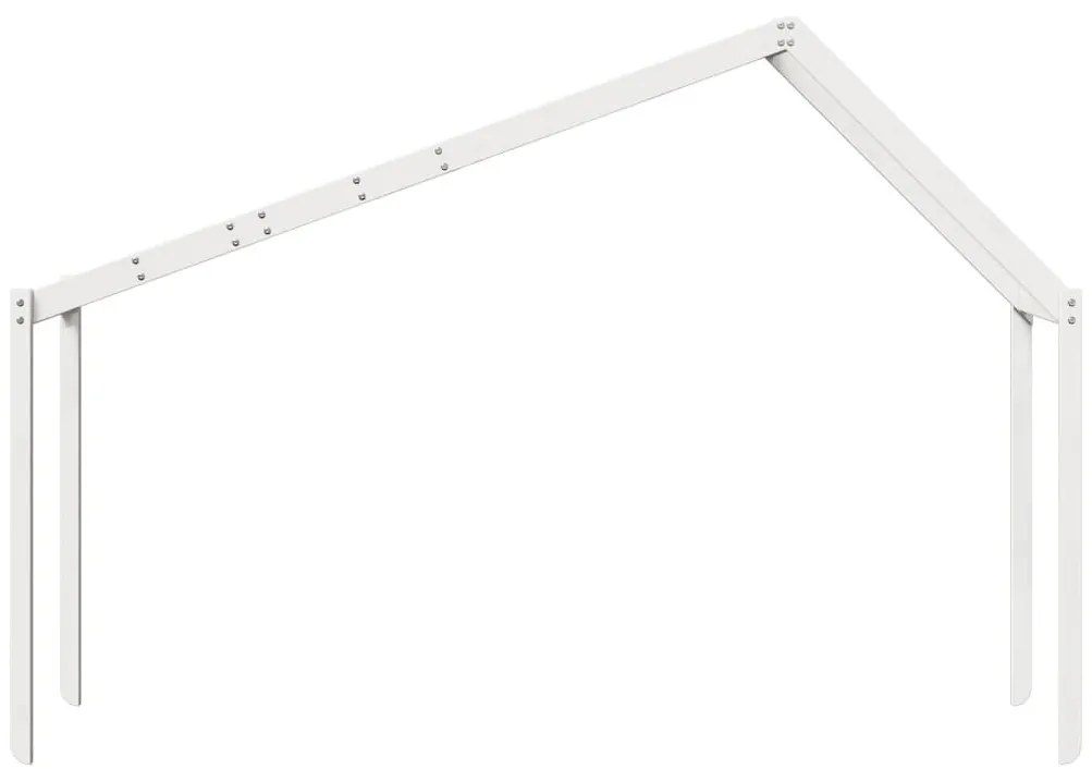 fehér tömör fenyőfa gyerekágytető 213 x 85,5 x 144,5 cm