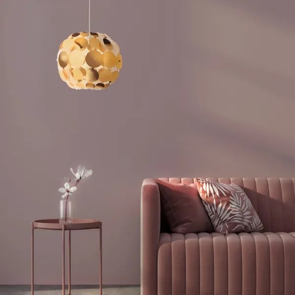 Redo 01-1508 - Csillár zsinóron ODEON 1xE27/42W/230V átm. 36 cm arany