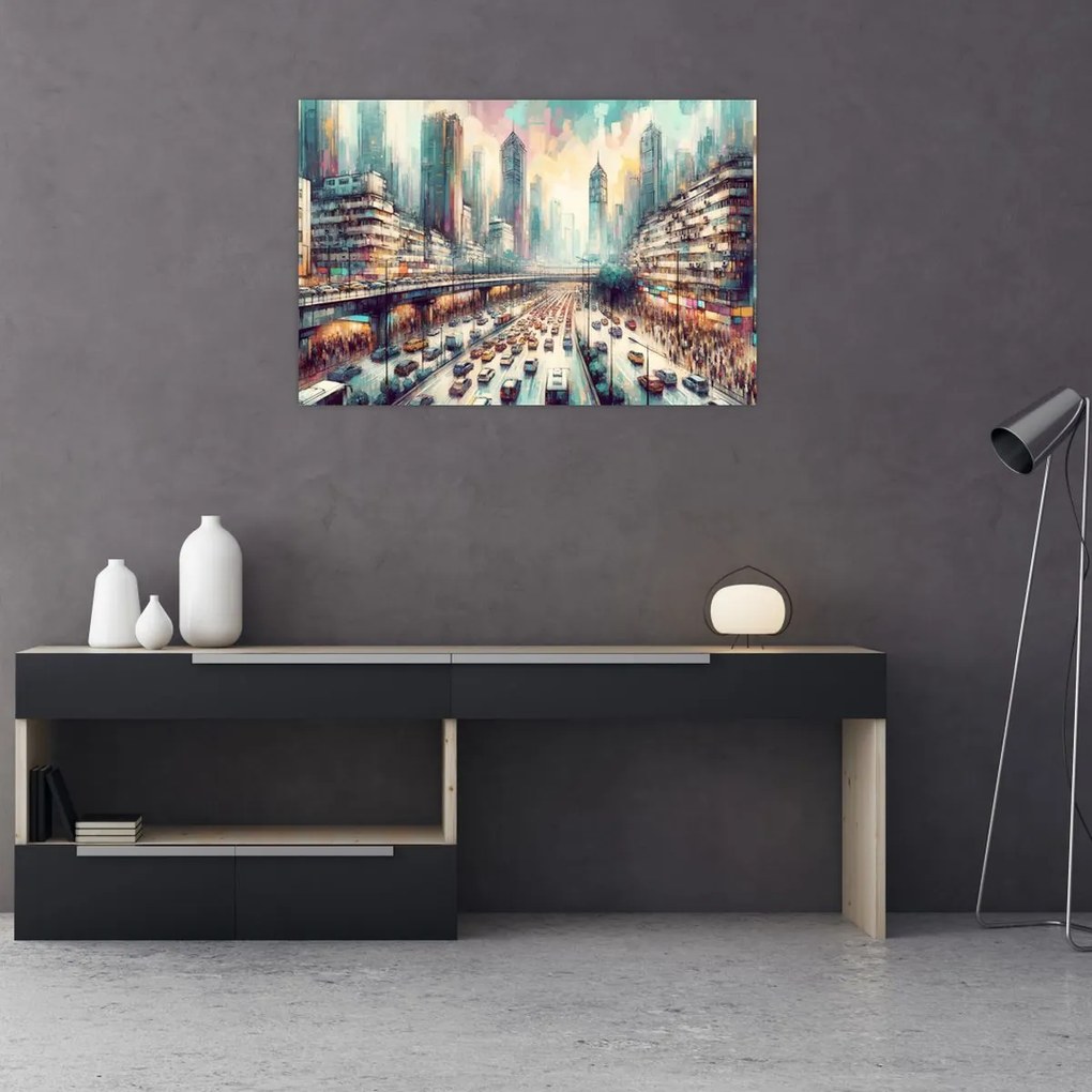 Kép - Városi élet (90x60 cm)