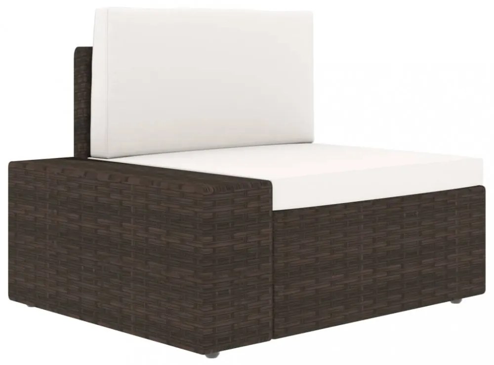 vidaXL 10 részes barna polyrattan kerti ülőgarnitúra