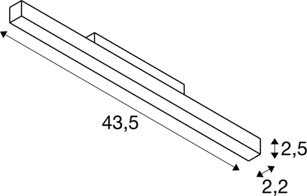 SLV 48V SYSTEM 1006622 Sínreflektor 1x14W/LED 2700K 1140lm IP20