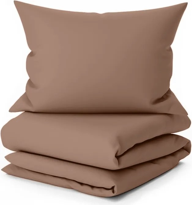 Pamut ágynemű LUX barna hotelzsebbel Ágyneműhuzat mérete: 70 x 90 cm | 140 x 200 cm