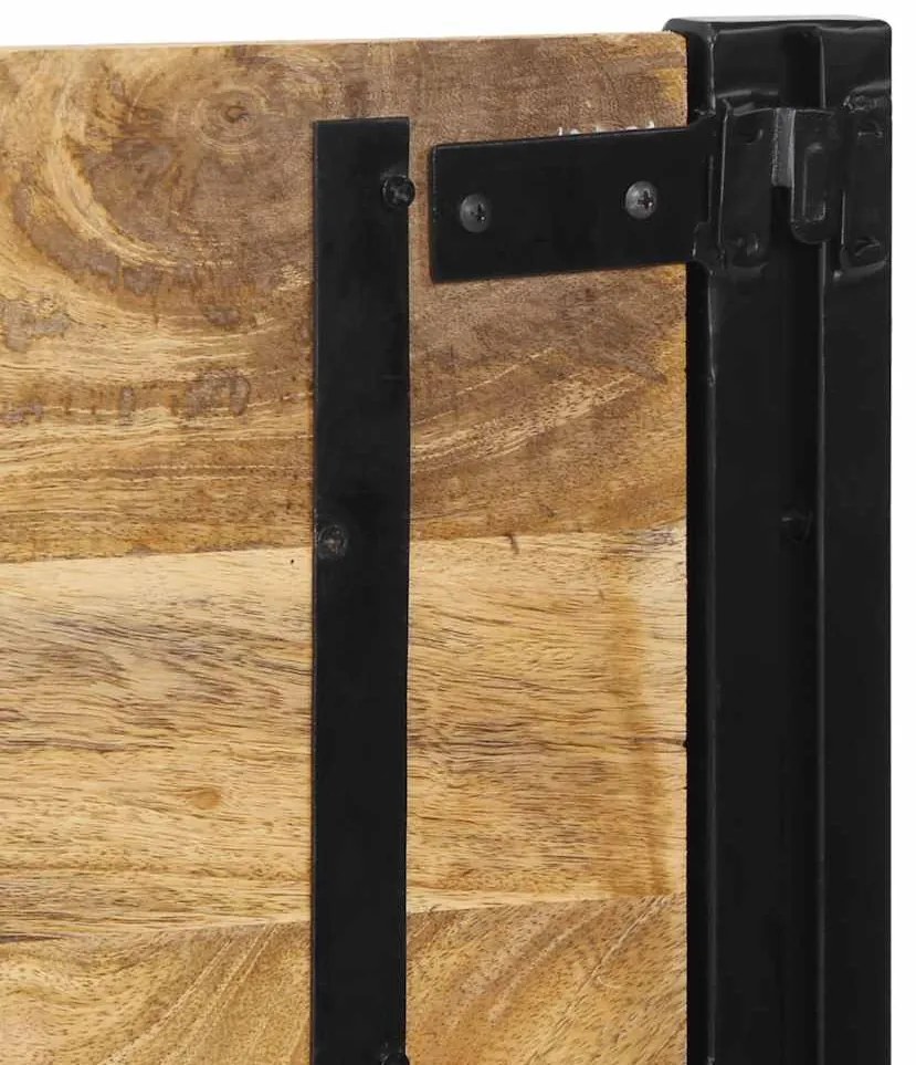 tömör fa mangó és vas fejtámla 160 cm