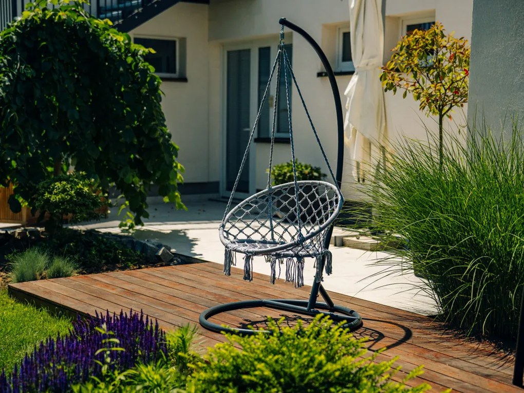 Szürke KOLUMBIA függőfotel állvánnyal