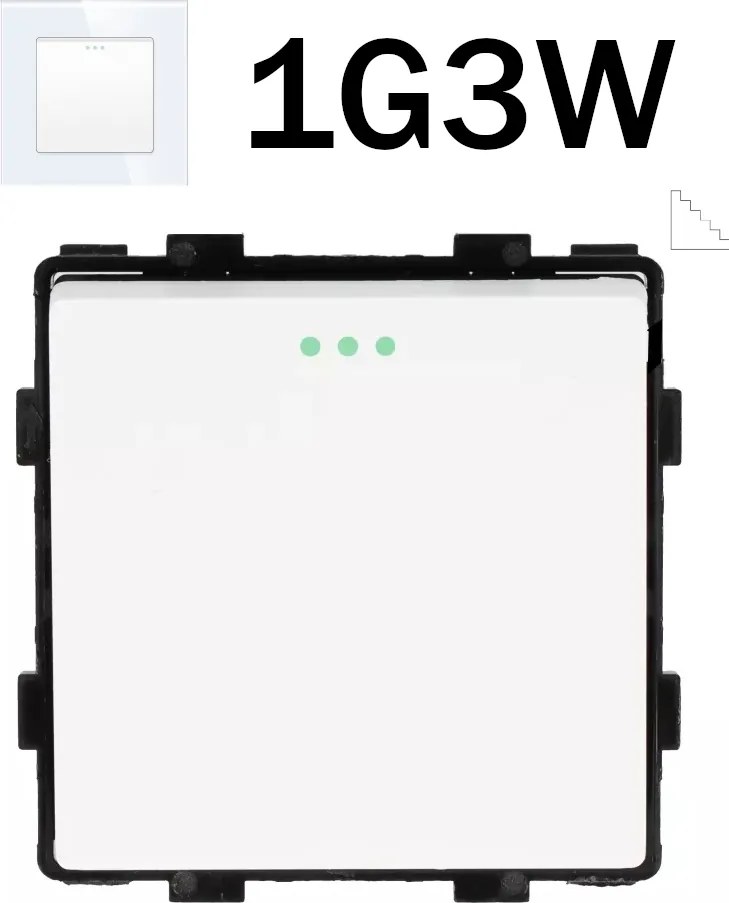 Mechanikus Egykaros Lámpamodul Keresztirányú Lépcsőpanelhez 1G3W Fehér