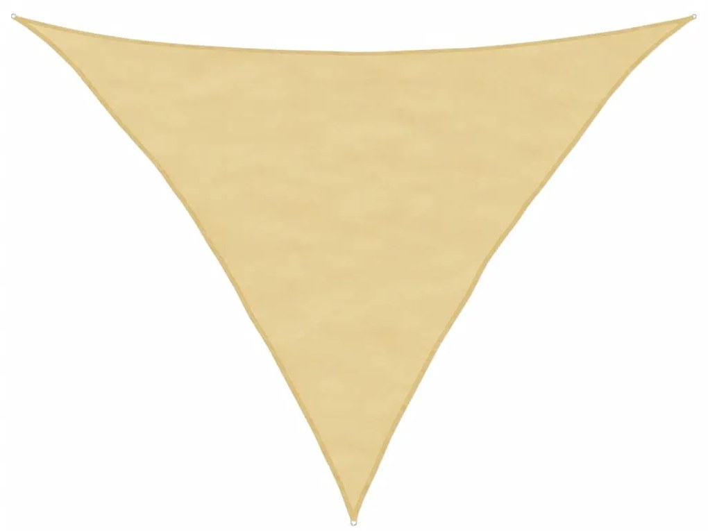 homokszínű 100% oxford szövet napvitorla 3,5 x 3,5 x 4,9 m