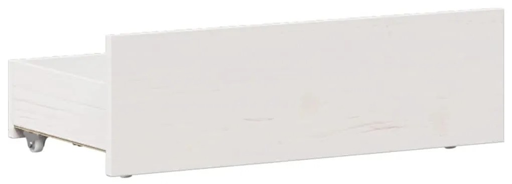 fehér tömör fenyőfa fejtámlás ágykeret matrac nélkül 90x190 cm