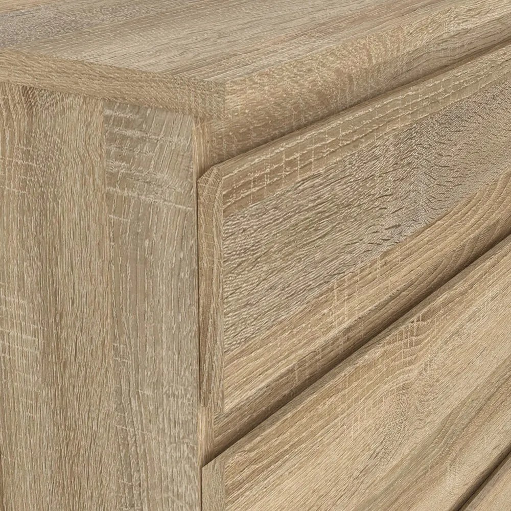 Natúr színű magas komód tölgyfa dekorral 77x107 cm Nova – Tvilum