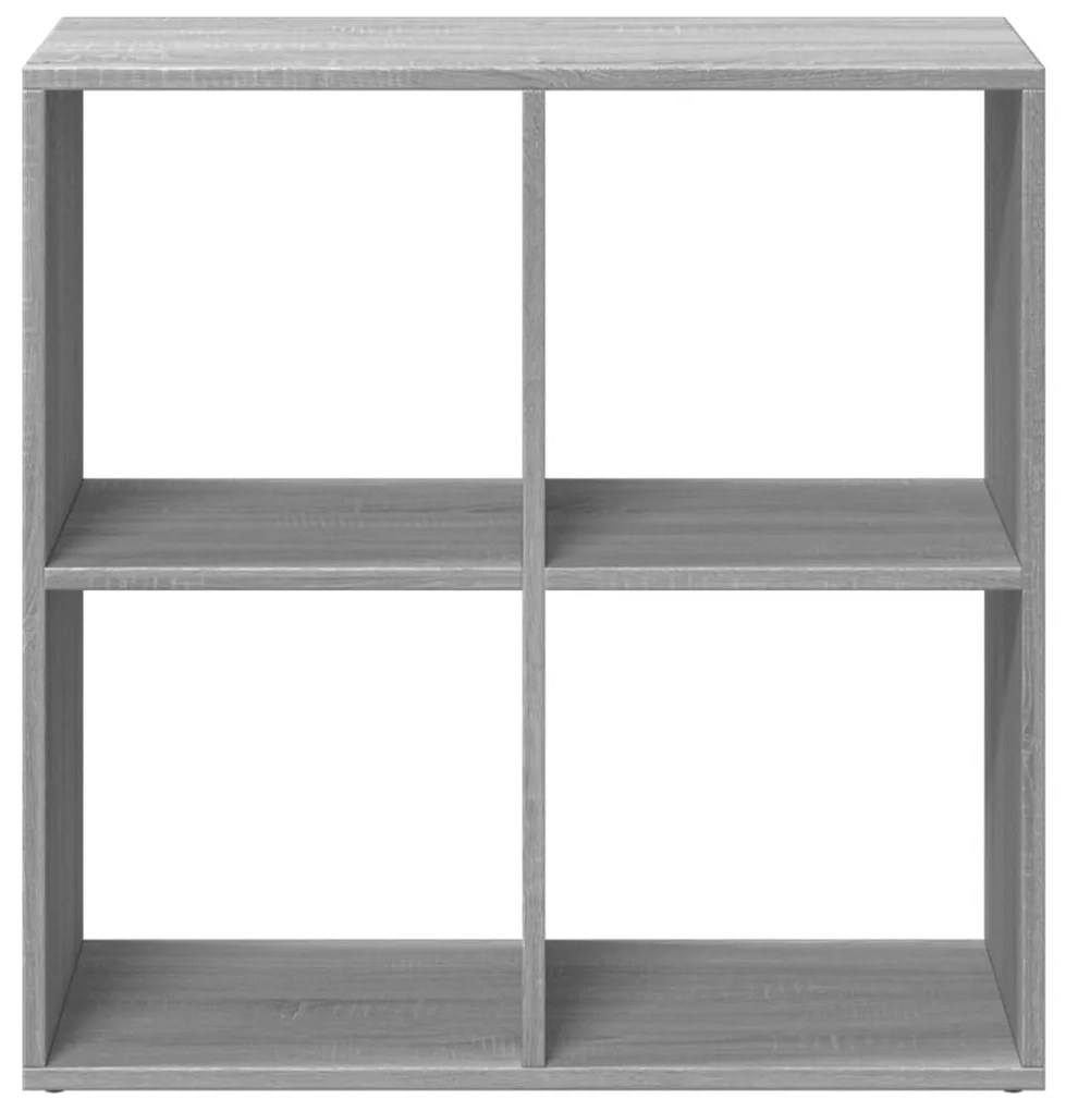 szürke sonoma szerelt fa elválasztó könyvespolc 69,5x29x69,5 cm