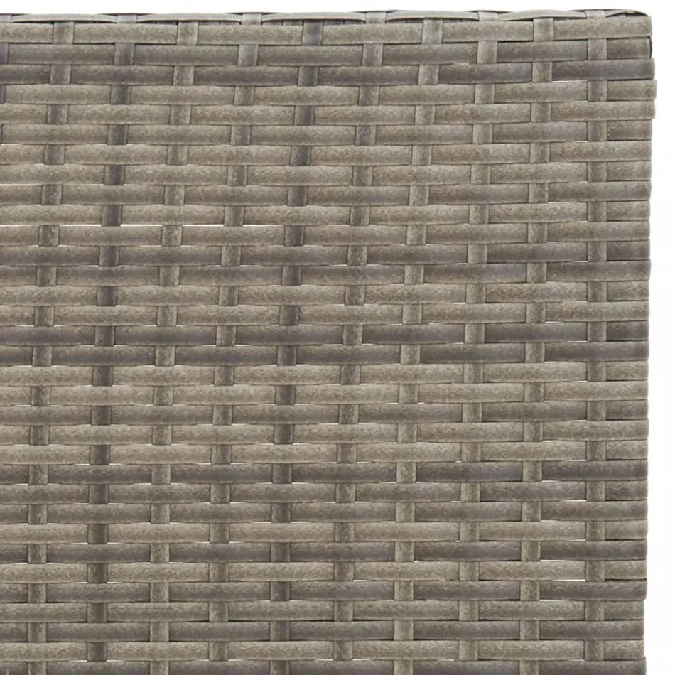 3 részes szürke összecsukható polyrattan bisztrószett
