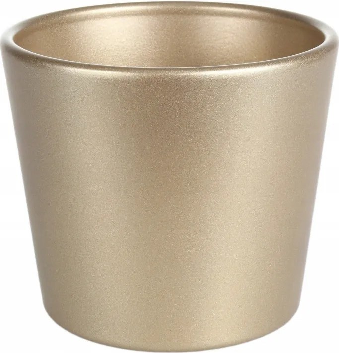 Virágcserép kerámia arany matt 23 cm x 25