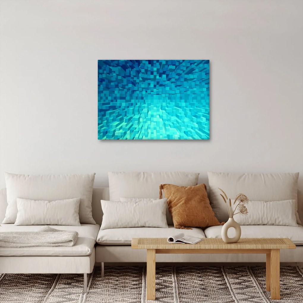 Absztrakt kocka kép (70x50 cm)