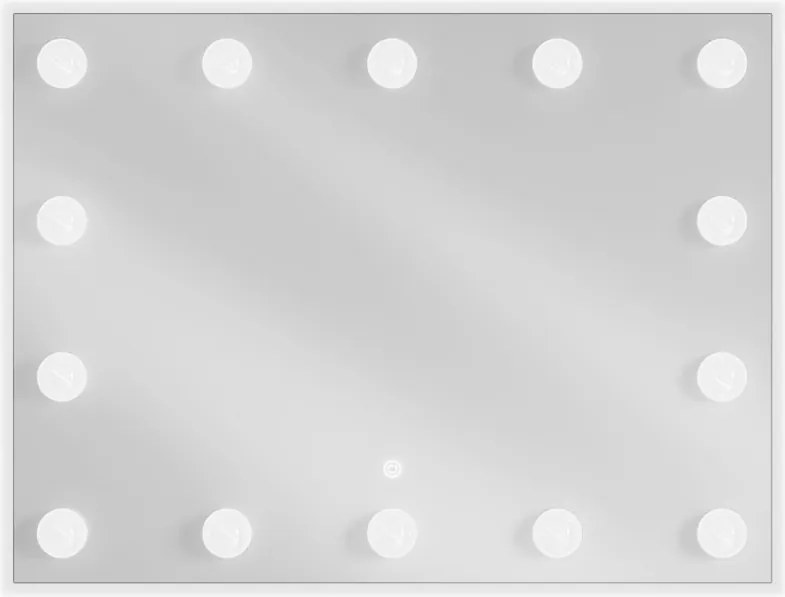 Mexen Dona 80 x 60 cm-es, LED 6000K, páramentes fürdőszobai tükör - 9818-080-060-611-00