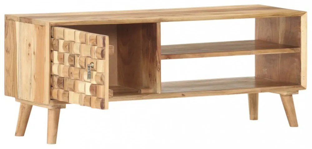 tömör akácfa TV-szekrény 100 x 35 x 40 cm